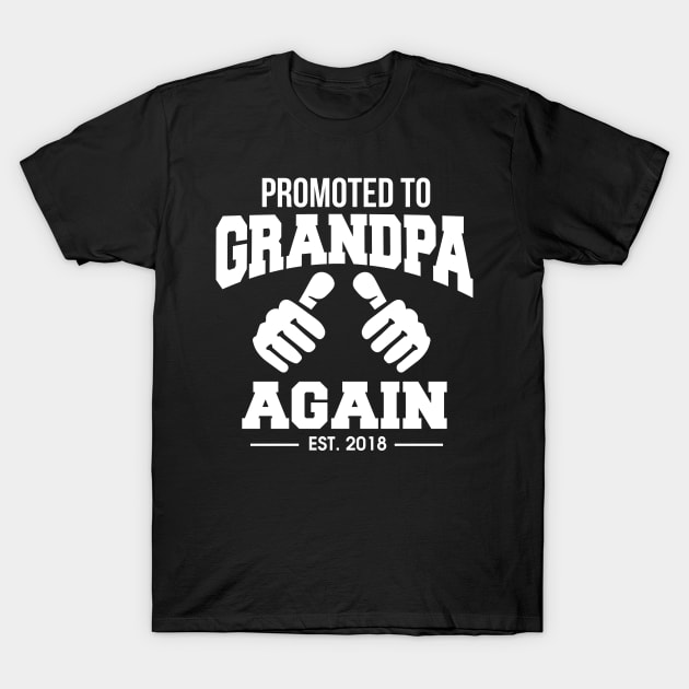 Funny Promoted To Grandpa Again 2020 Grandfather T-Shirt by theperfectpresents